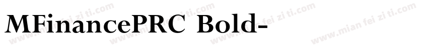 MFinancePRC Bold字体转换